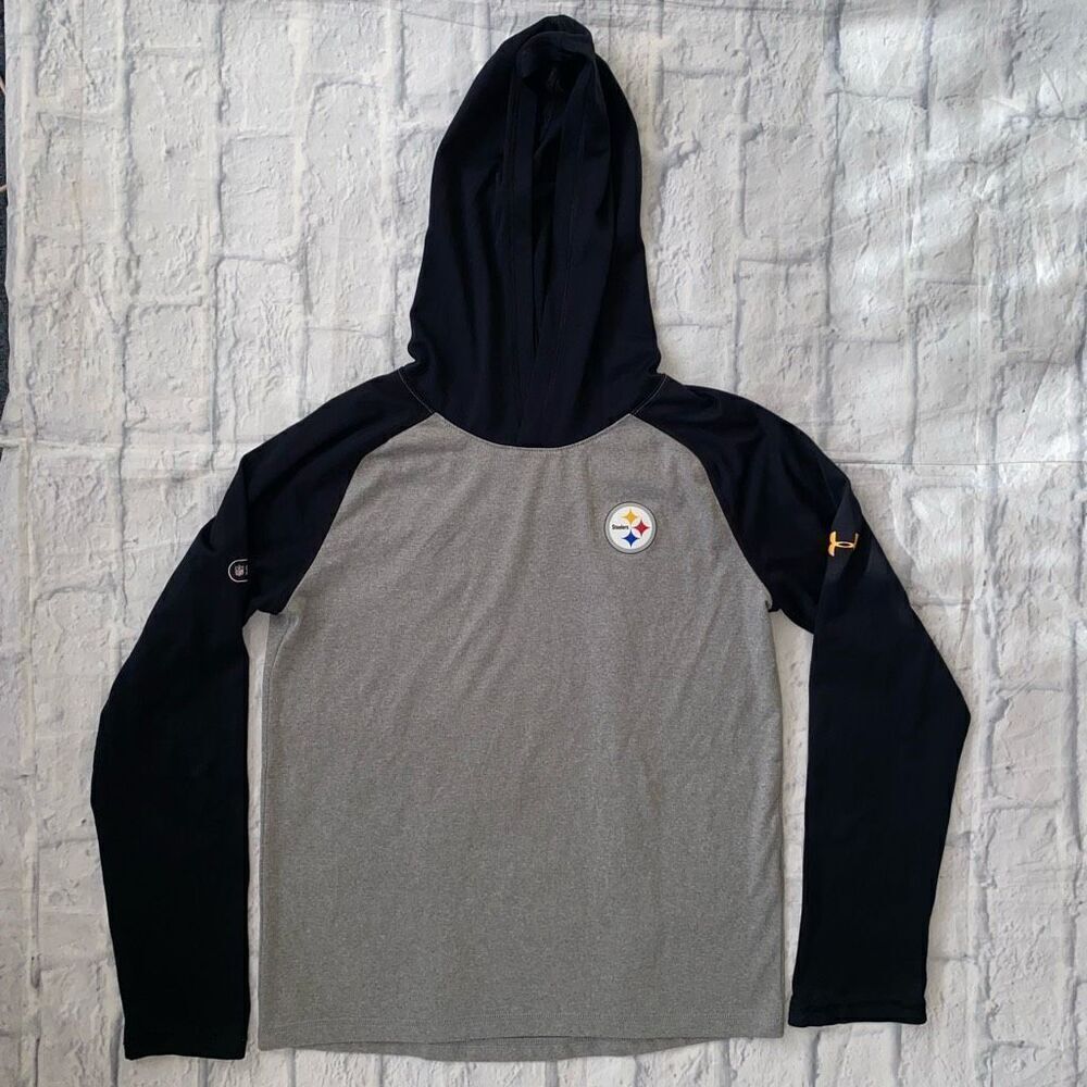 Under Armour Pittsburgh Steelers youth L NFL combine authentic hoodie